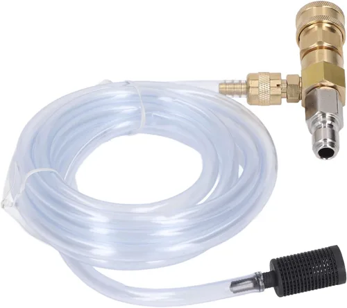 Vista 7 de Adjustable Chemical Injector Kit, Brass Stainless 5000PSI Chemical Injector with 9.8ft Tube, Pressure Washer Accessories