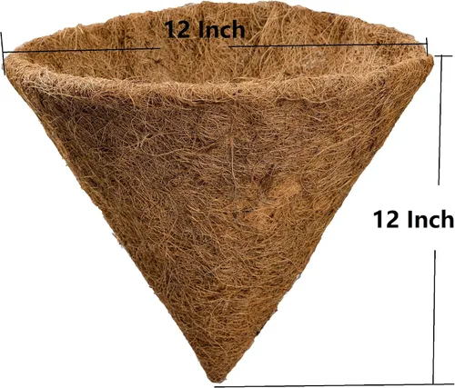 Vista 2 de Forro de coco en forma de cono de repuesto preformado, juego de 2 (12 pulgadas)
