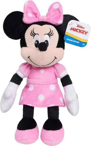 Vista 4 de Disney Junior Mickey Mouse Bean - Peluche de Minnie Mouse Regalos navideños, regalos y juguetes para niños a partir de 2 años Just Play