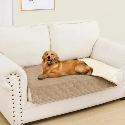 Vista 53 de Smiry Funda impermeable para cama de perro, manta reversible para mascotas para sofá Manta suave lavable para perro, funda a prueba de fugas
