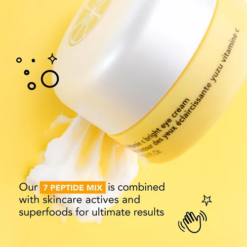 Vista 7 de Saturday Skin Yuzu - Bálsamo para ojos con vitamina C, crema iluminadora para debajo de los ojos apretados, niacinamida coreana, cafeína