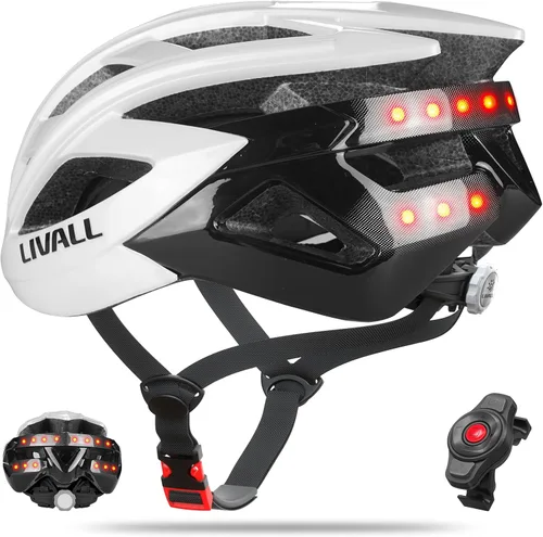 Vista 10 de LIVALL BH60SE - Casco de bicicleta Neo Bluetooth con altavoces y micrófono integrado, detección de caídas, casco de bicicleta de montaña con señales