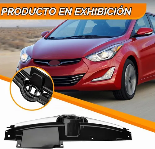 Vista 6 de Cubierta de parachoques delantero de repuesto para rejilla superior, entrada de aire delantera con moldura cromada para Hyundai Elantra 2014-2016