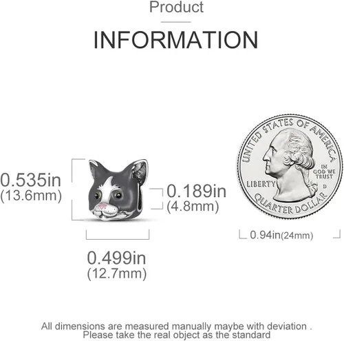 Vista 4 de MULA Dijes de plata de ley 925 para pulseras y collares, lindos gatos, perros, elefantes, animales, familia, colgantes, joyas, regalos para mujeres
