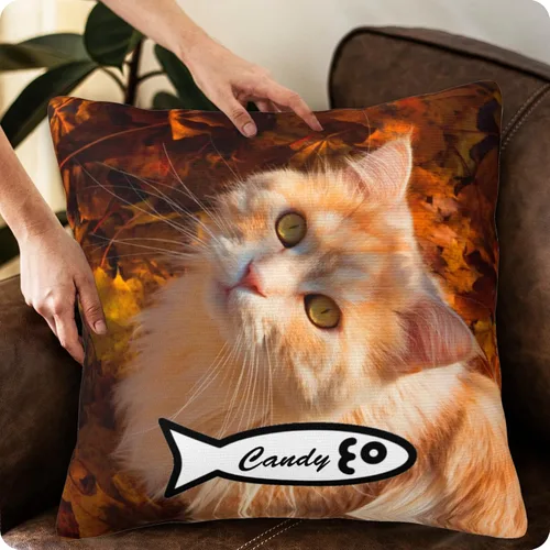 Vista 3 de Almohadas personalizadas con imagen, fundas de almohada personalizadas, añade tu propio diseño, fundas de almohada con texto, fundas de almohada Gato
