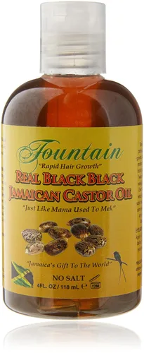 Vista 4 de Fountain Aceite de ricino jamaicano negro real negro 4 onzas con capó de satén