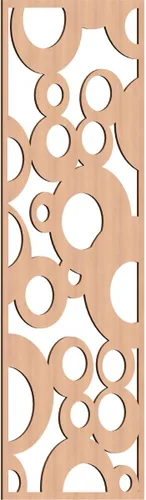 Vista 146 de 9 3/8"W x 24 3/8"H x 1/4"T Farwell Decorativos Paneles de Pared de Madera Calado, Hickory