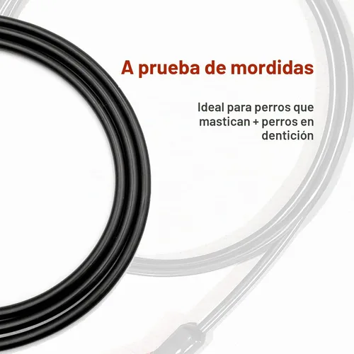 Vista 4 de Correa de perro resistente, correa de metal a prueba de mordidas para perros grandes (hasta 250 libras), correas de perro de cuerda de alambre de 5