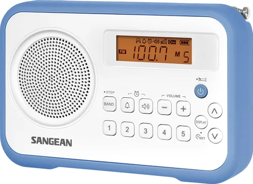 Vista 11 de Sangean PR-D18BK Radio digital portátil AM/FM/con parachoques protector (gris/negro) negro/gris