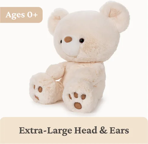 Vista 3 de GUND Oso de peluche Kai, animal de peluche prémium para edades de 1 año en adelante, vainilla/crema, 12 pulgadas