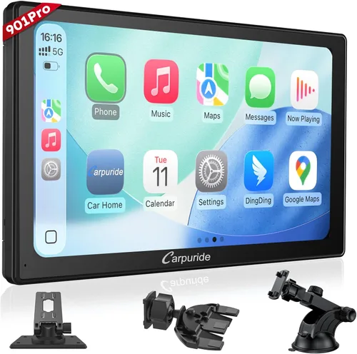 Vista 11 de Carpuride W502 motocicleta GPS inalámbrico portátil Carplay/Android Auto impermeable coche estéreo, 5 "IPS pantalla táctil con doble Bluetooth