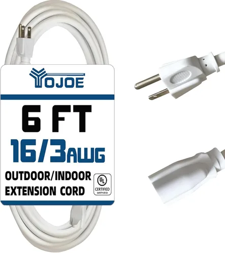 Vista 37 de YOJOE Cable de Extensión, Cable de Alimentación de 3 Clavijas 13A Resistente a la Intemperie, Cable de Extensión Marrón de Servicio Pesado Calibre