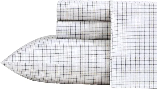 Vista 14 de Nautica - Sábanas, juego de ropa de cama de percal de algodón con funda de almohada a juego, vigorizante y fresco, bolsillo profundo