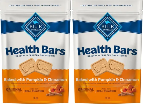 Vista 12 de Blue Buffalo Health Bars Galletas para Perros Crujientes, Horneadas al Horno con Ingredientes Naturales, Calabaza y Canela, Bolsa de 16 onzas