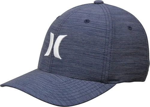 Vista 8 de Hurley Gorra de béisbol para hombre – Gorra ligera de visera curvada H2O Dri ajustada para hombre gris (Dark Smoke Grey)