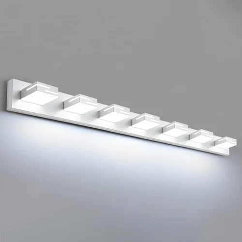 Vista 45 de Lámparas LED modernas para tocador de baño, 3 luces, 5CCT, regulables, luces de tocador negro mate para accesorios de iluminación de baño sobre
