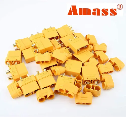 Vista 4 de Amass 10 pares XT90 macho hembra bala conectores de alimentación para motor de batería RC Lipo