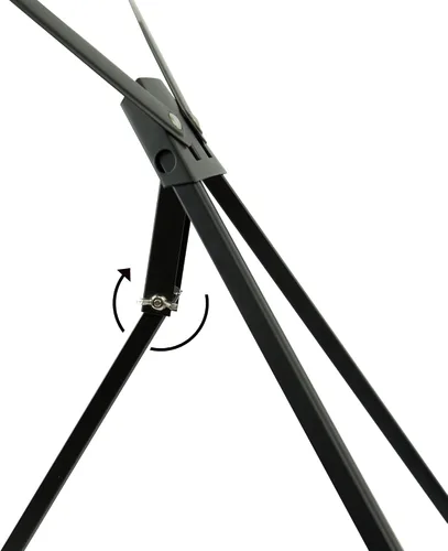 Vista 4 de Conda Caballete de mesa de aluminio, soporte de exhibición de trípode portátil, altura ajustable de 15 a 21 pulgadas con alas de brazo de extensión