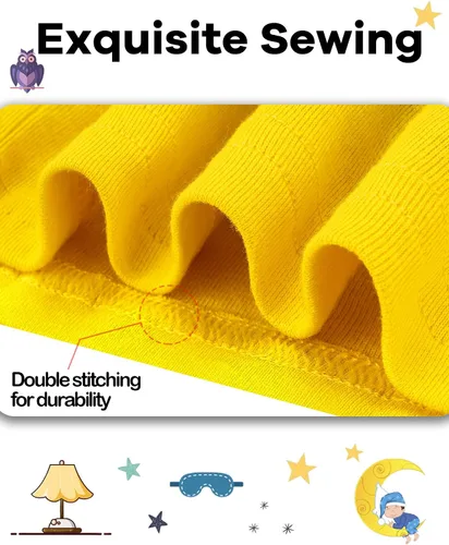 Vista 4 de Pijama para niños de 4 piezas, 100% algodón, talla 18 meses a 12 años