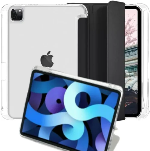 Vista 4 de [EDTOC] Funda para iPad Pro de 12.9 pulgadas de 5ª/6ª generación, verde oscuro, funda protectora delgada, carga de lápiz de Apple, encendido