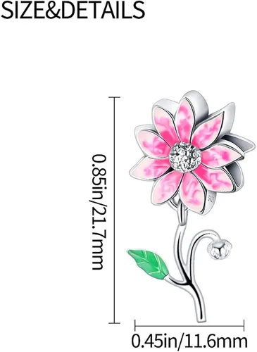 Vista 3 de TINSLO Charms Beads fits for Charms Bracelets for Woman 925 sterling silver suspension pendants and CZ stones women DIY jewelry