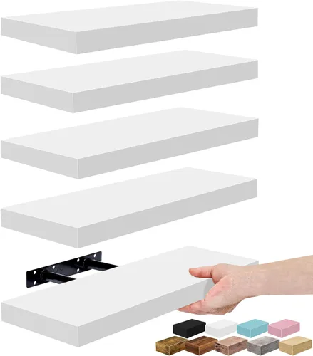 Vista 32 de Sorbus Estantes flotantes para pared, estante flotante de 16 pulgadas para cocina, dormitorio, sala de estar, baño, hogar y decoración de pared
