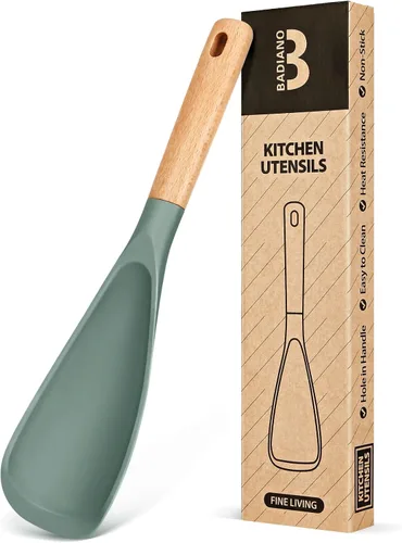 Vista 8 de Badiano Cuchara de cocina de silicona para utensilios de cocina Manzana Verde (Apple Green)