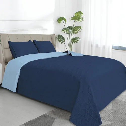 Vista 9 de Easy-Going - Juego de colcha reversible tamaño individual con 1 colcha y 1 funda de almohada, colcha de cama suave, colcha de microfibra ligera