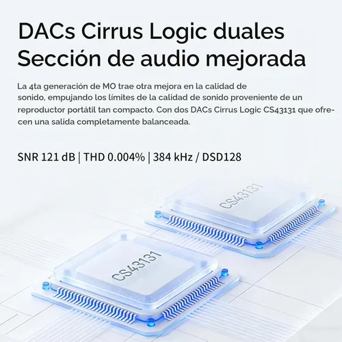 Vista 2 de SHANLING M0 Pura - Reproductor de MP3 de alta fidelidad portátil, reproductor de música de alta resolución, reproductor de audio digital Bluetooth