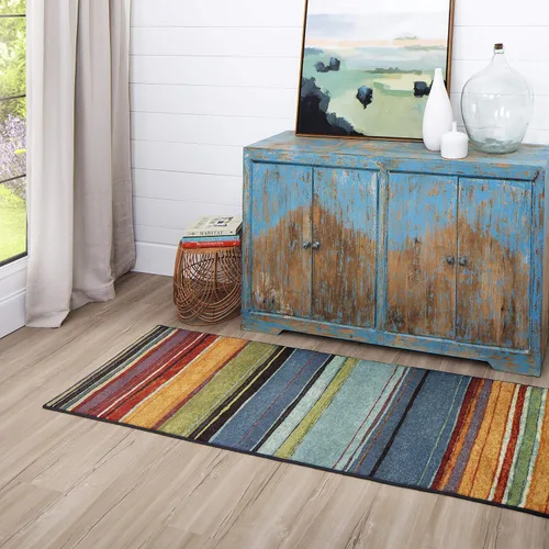 Vista 14 de Tapete impreso estilo arcoíris Mohawk Home colección New Wave, Nylon, Multicolor