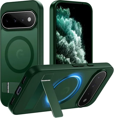 Vista 68 de Hualele - Funda magnética para Samsung Galaxy S24 Plus/S25 Plus con soporte de metal, [compatible con MagSafe]