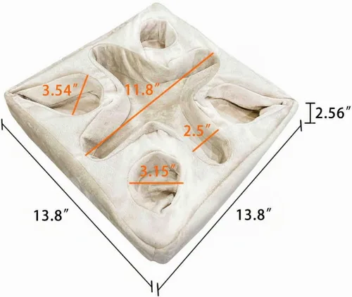 Vista 5 de Almohada para sofá y cama, bandeja de refrigerio de sofá para bebidas/control remoto/soporte para aperitivos (beige)