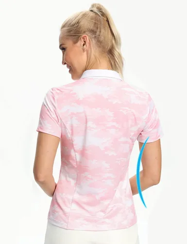Vista 3 de Hiverlay Women Golf Shirts Polo Shirts for Women UPF 50+ Lightweight Quick-Dry Collared Tennis Daily Shirts Work Tops
