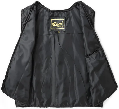 Vista 12 de REED Chaqueta de cuero genuino estilo americano para hombre