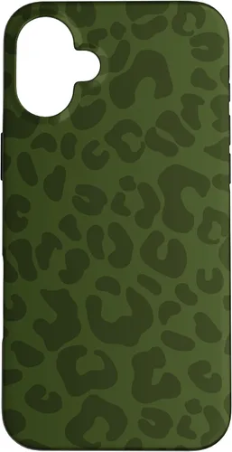 Vista 23 de Olive Military Green Cheetah Leopard Print Animal Skin Case for iPhone 17