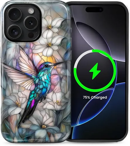 Vista 52 de Funda Compatible con iPhone 13/14 [Compatible con MagSafe] Protección de Doble Capa de Cáscara Dura Híbrida, Funda Magnética Protectora a Prueba