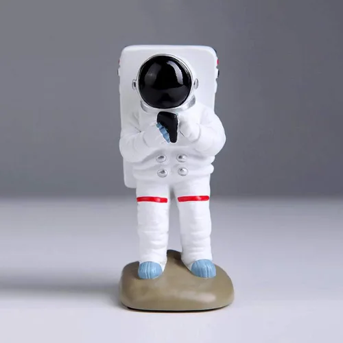 Vista 8 de Bonito soporte de escritorio divertido para teléfono celular, Papá Noel o astronauta astronauta, universal para iPhone y otros teléfonos