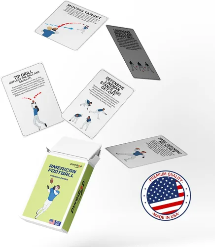 Vista 9 de Puredrop Equipo de Entrenamiento de Fútbol Americano Tarjetas de Entrenador de Ayuda Excelentes Ejercicios de Entrenamiento para Ejercicios