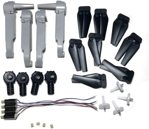 Vista 19 de Ajuste para K3 E99 y K3 Pro Rc Drone Quadrotor Piezas de repuesto Motores Base de Motor Hélices Cuchillas Marco Engranajes Brazo Kit de accesorios
