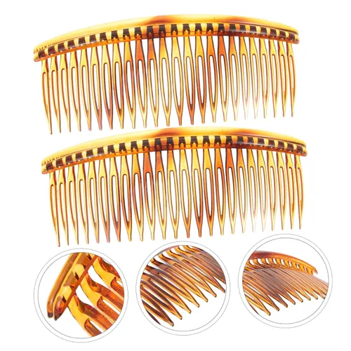 Vista 8 de FRCOLOR Peines laterales para el cabello, 6 piezas, 24 dientes, peine lateral, niña, señorita, peine de plástico