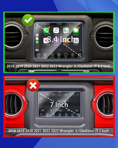 Vista 2 de 2 protectores de pantalla para Wrangler JL/Gladiator JT 2018 2019 2020 2021