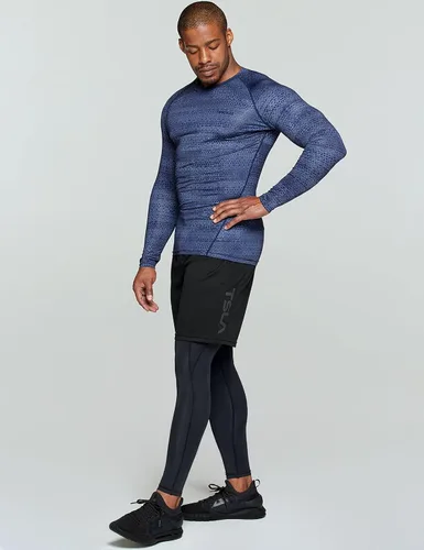 Vista 6 de TSLA - Paquete de 1 o 3 camisas de compresión de manga larga FPU 50 para hombre camisa de entrenamiento atlético protector de erupción para deportes