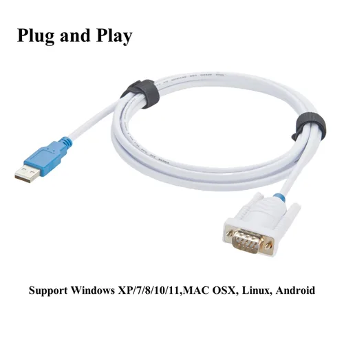 Vista 4 de Cable convertidor USB a RS232R de grado industrial FTDI UT232R-200 con chip FT232R USB A a DB9 macho Serial Cable de soporte Nivel de soporte Full