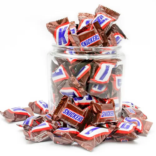 Vista 3 de MINIS - Barras de chocolate con leche de 2 libras, paquete antiderretimiento, envueltas individualmente (110 piezas), bolsa a granel, práctico