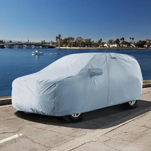 Vista 7 de iCarCover Funda de automóvil premium para Ford Mustang Mach-E 2021-2023, impermeable, para todo tipo de clima, lluvia, nieve, rayos UV, protector