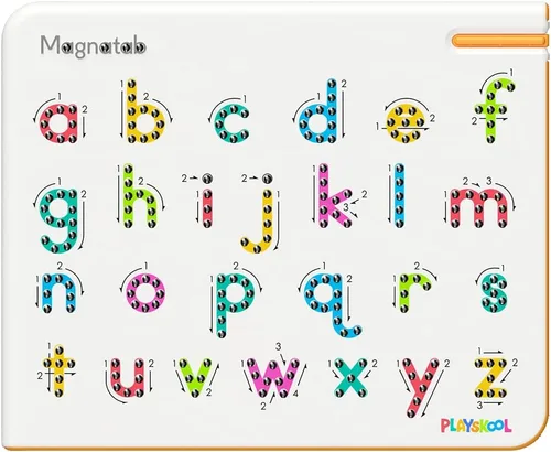 Vista 10 de Playskool Magnatab — Letras mayúsculas de la A a la Z — Tablero magnético de trazado de letras para niños pequeños y dibujo sensorial