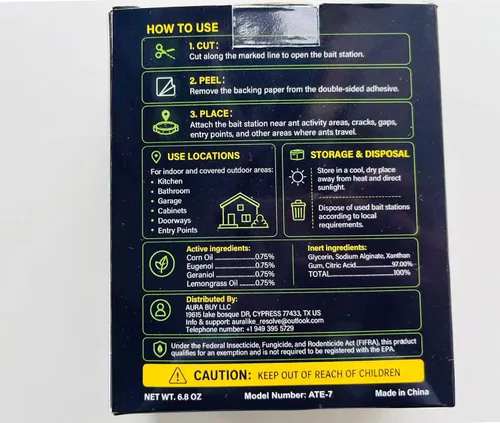 Vista 9 de Paquete de 90 cebos de gel para hormigas de larga duración, eficaces para interiores y exteriores, fórmula de gel para control de azúcar, carpintero