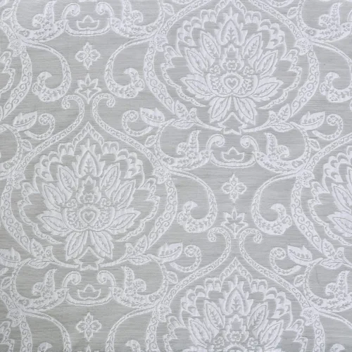 Vista 2 de Superior Lotus - Cortinas de jacquard con detalles florales de damasco, perfectas para habitación familiar o dormitorio, real, tradicional, formal
