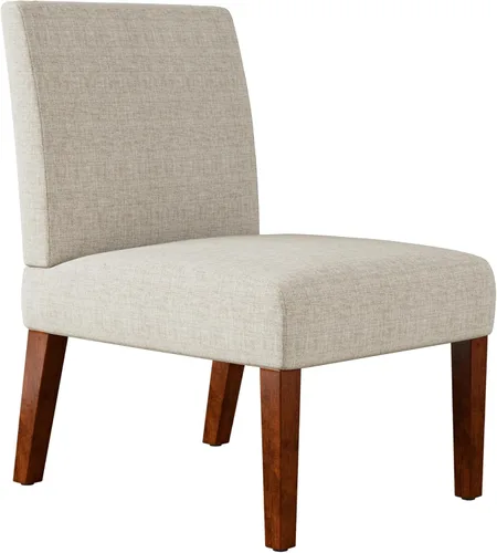 Vista 7 de Juego de 2 sillas decorativas con mesa a juego, sillas laterales tapizadas de lino de madera maciza para sala de estar, dormitorio, sala de espera