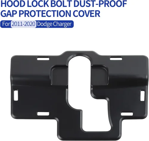Vista 7 de JWWY Cubierta de protección de bloqueo de motor Negro para Dodge Charge Accesorios 2009-2021 ABS Negro 1 unidad
